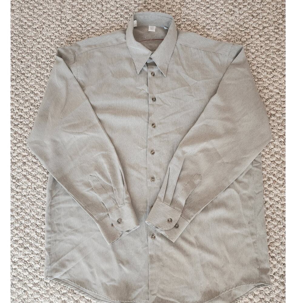 HAUPT Men's 42L-16 1/2 Sage Green Long Sleeve Button Down‎ Shirt